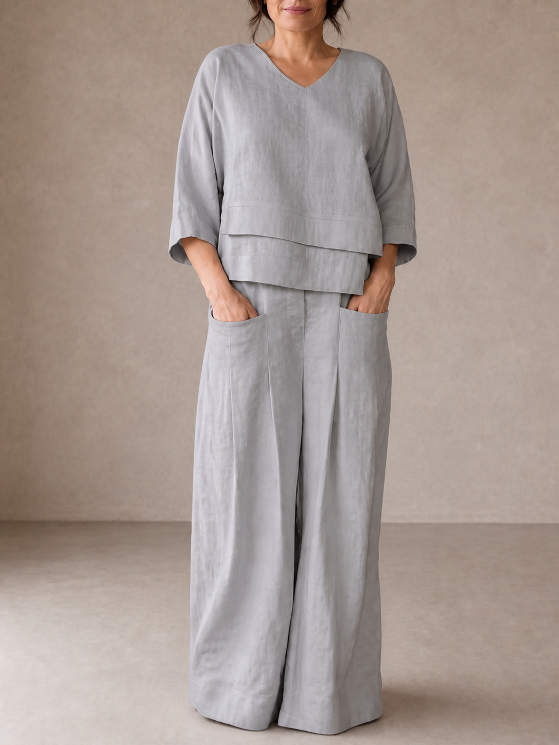 Renaya | Completo casual in cotone e lino