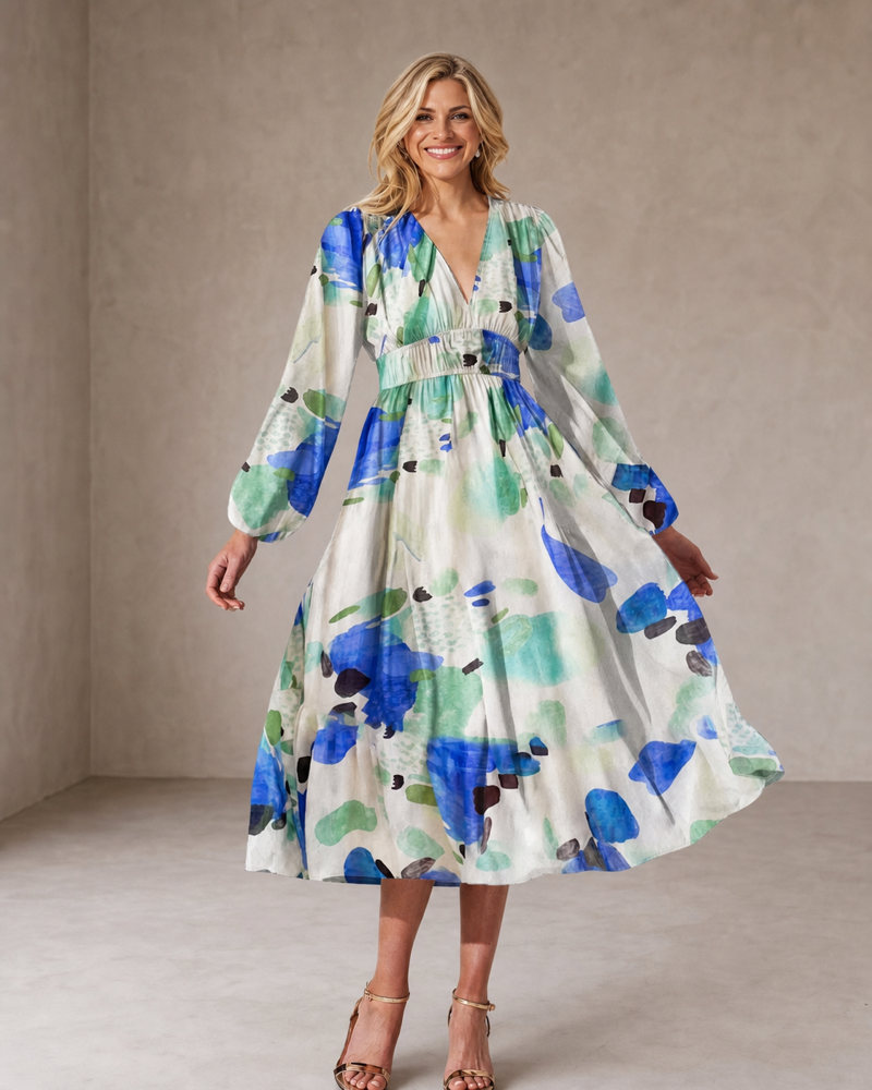 Celine | Abito Femminile con Motivo Floreale
