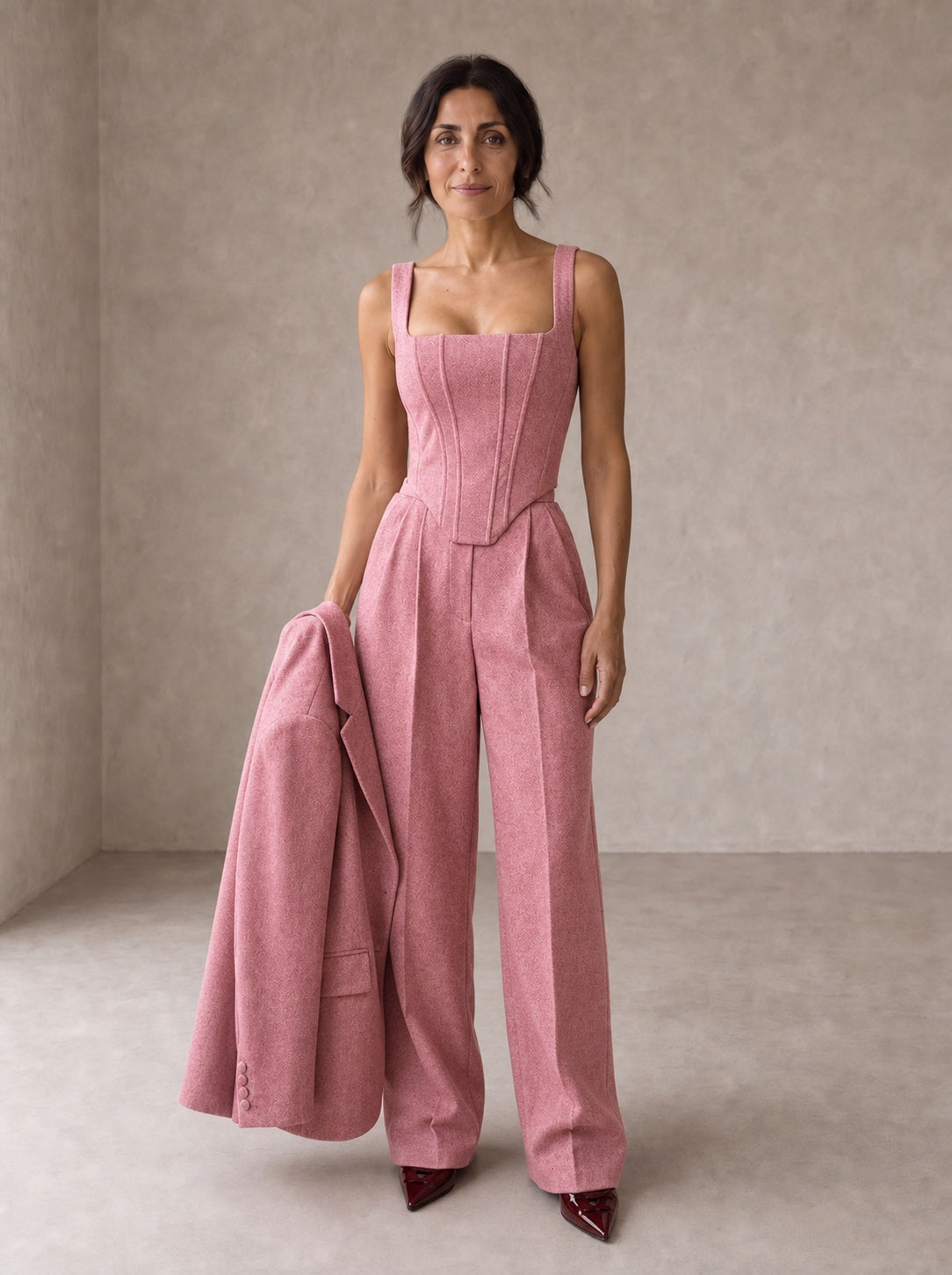Dolce | Completo a Tre Pezzi con Blazer Doppiopetto