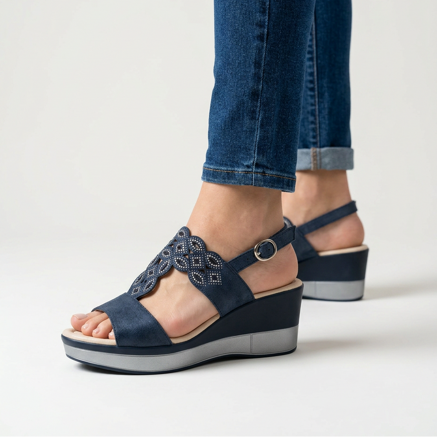 Rachele | Sandalo Comodo Donna con Zeppa