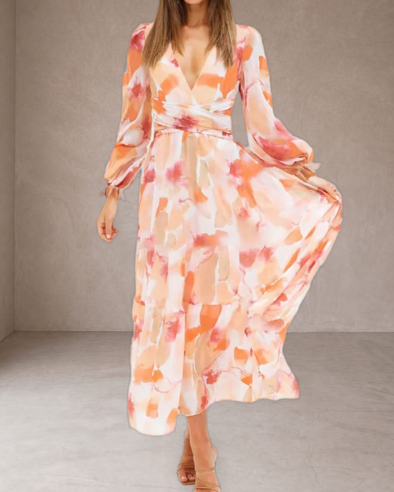 Celine | Abito Femminile con Motivo Floreale