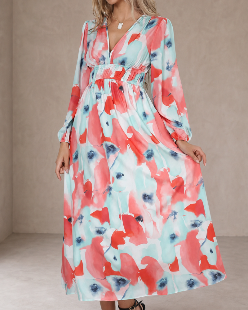 Celine | Abito Femminile con Motivo Floreale
