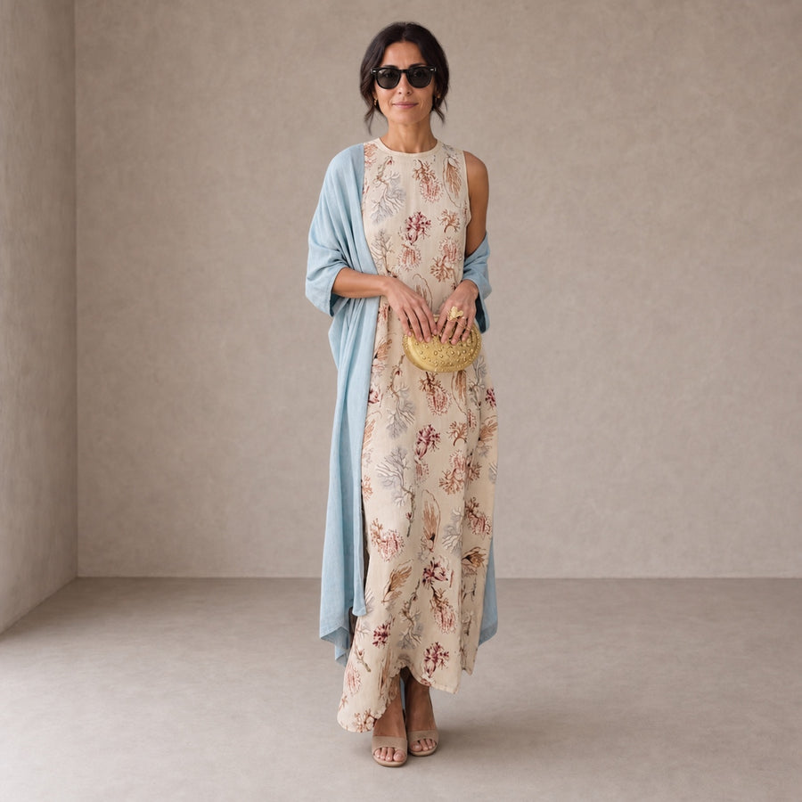 Elveria | Abito maxi con cardigan