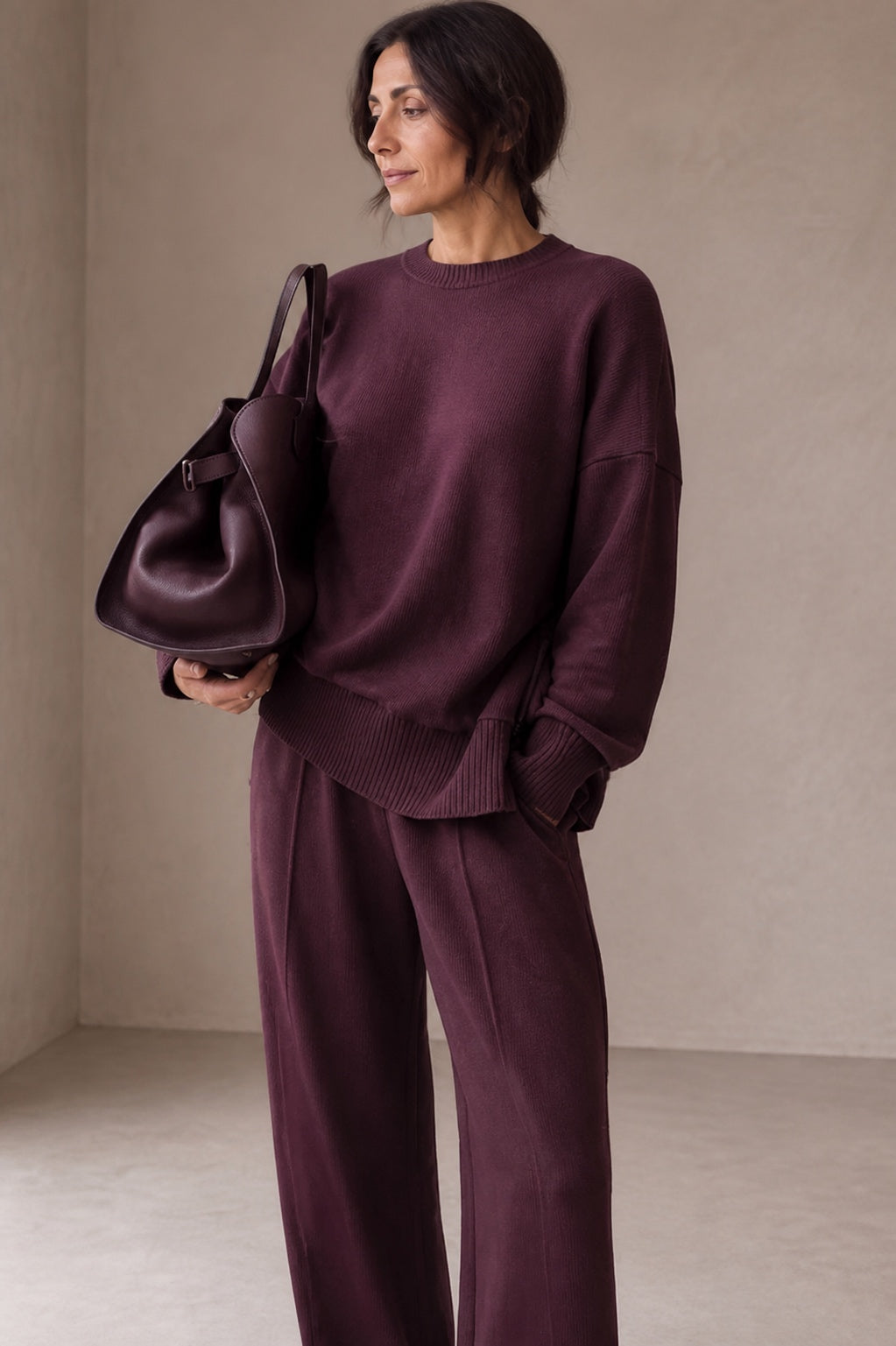 Valentina | Set in Maglia con Felpa Morbida e Pantaloni Eleganti