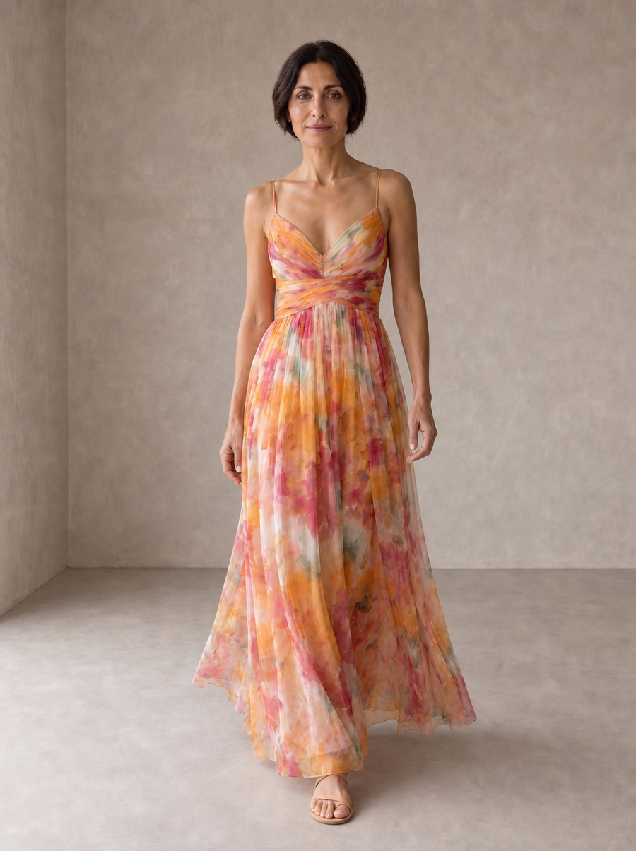 Giselle | Incantevole Maxi-Abito con Stampa Floreale