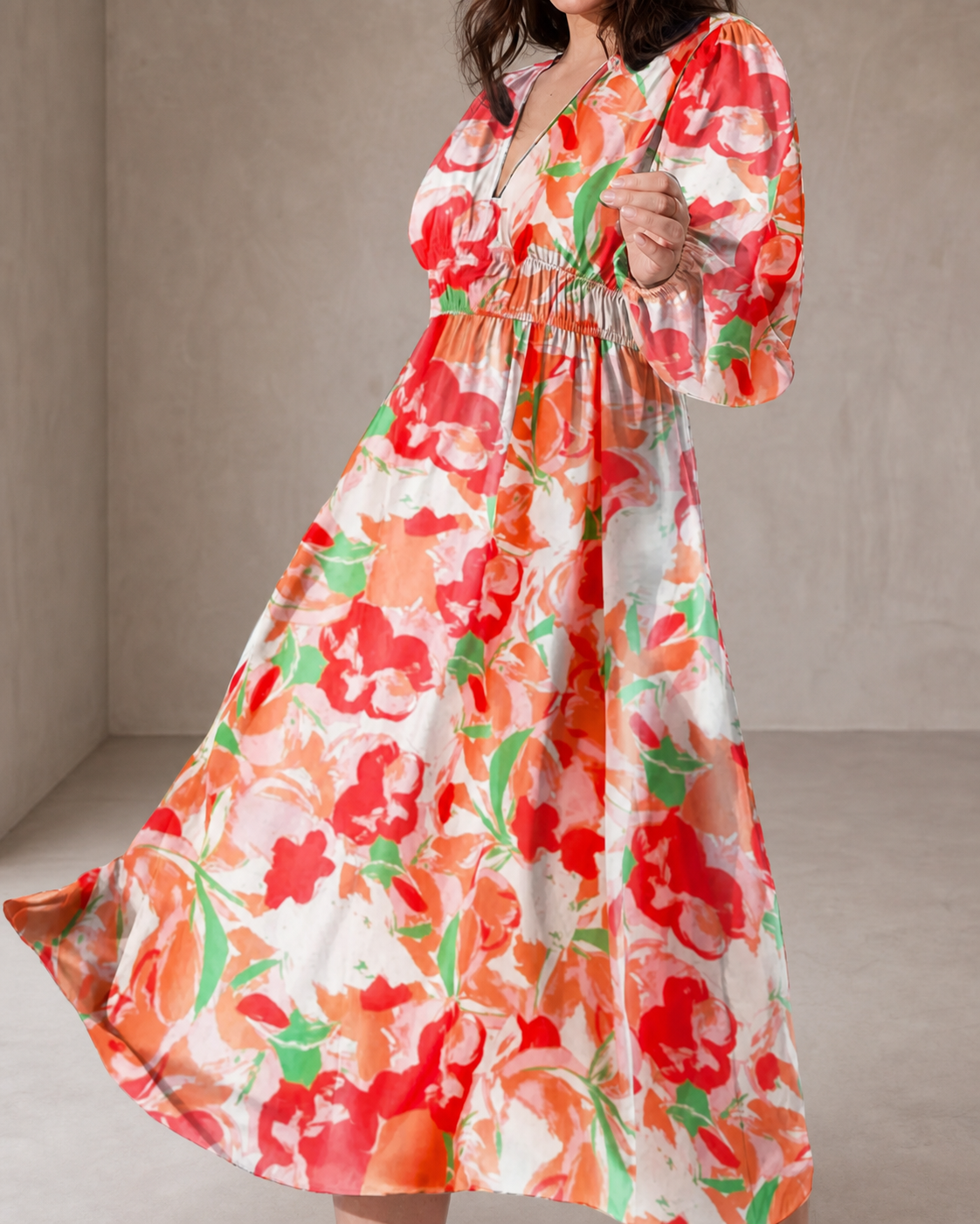 Celine | Abito Femminile con Motivo Floreale
