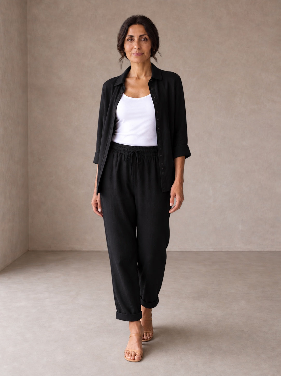 Martina | completo camicia e pantaloni in lino e cotone
