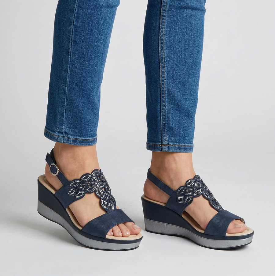 Rachele | Sandalo Comodo Donna con Zeppa