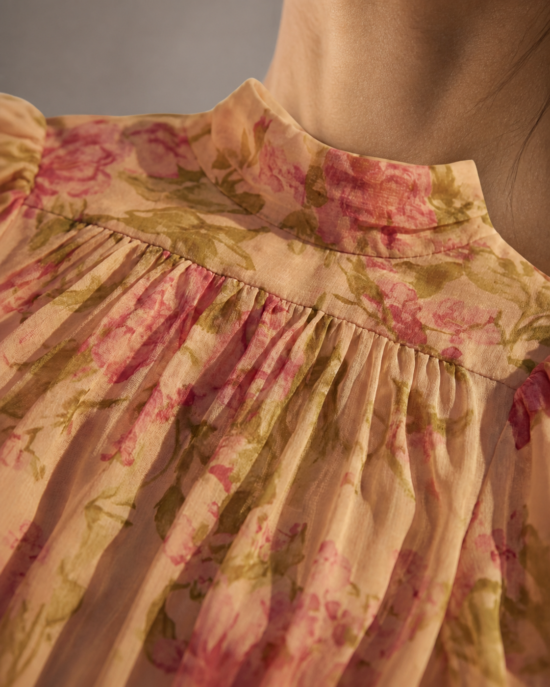 Rosario | Abito Lungo Floreale in Chiffon