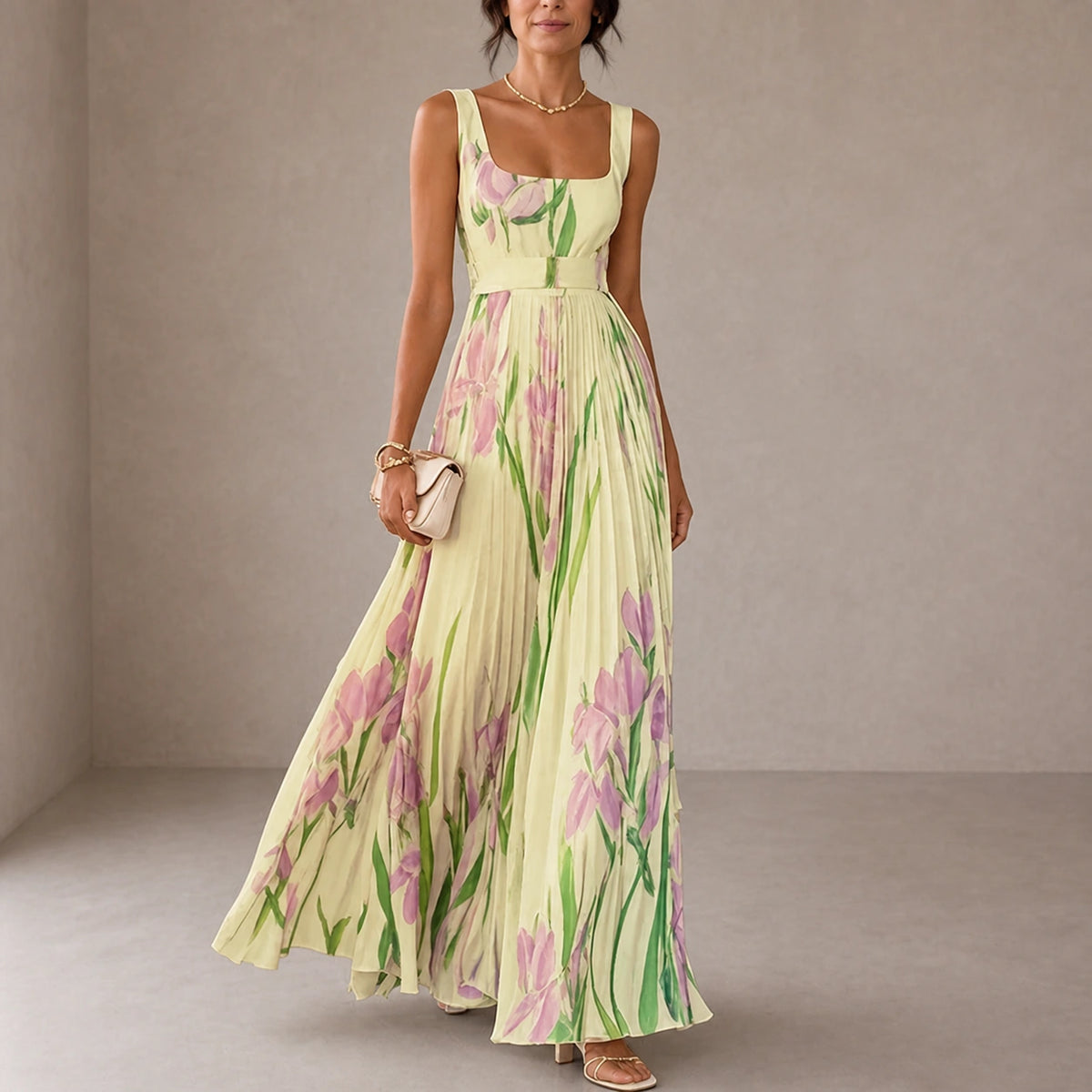 Oriah | Abito Maxi A-Line Floreale