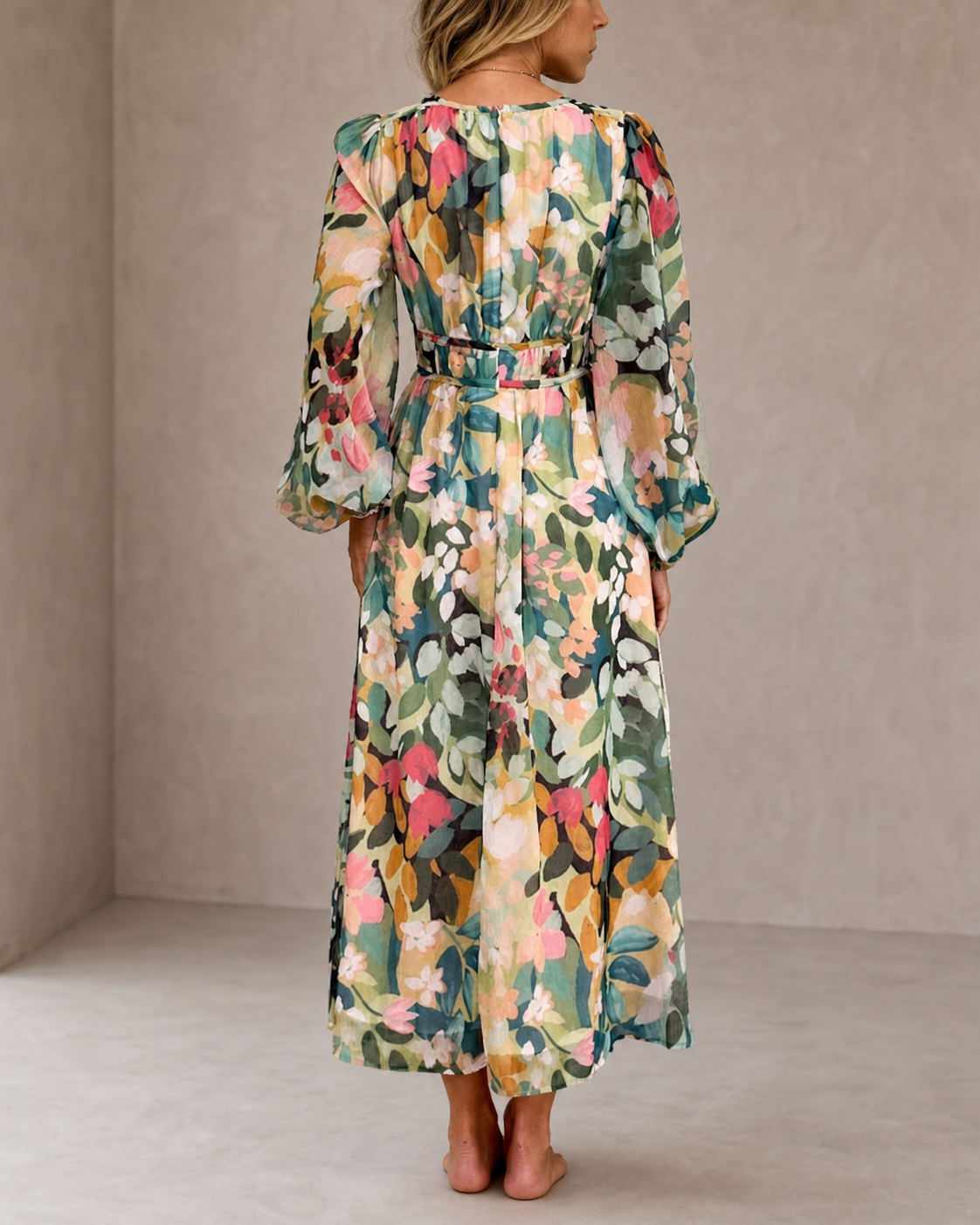Celine | Abito Femminile con Motivo Floreale