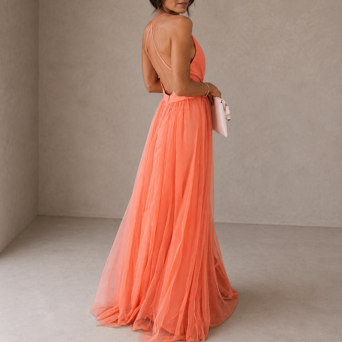 Ginevra | Maxi Abito Luce Corallo