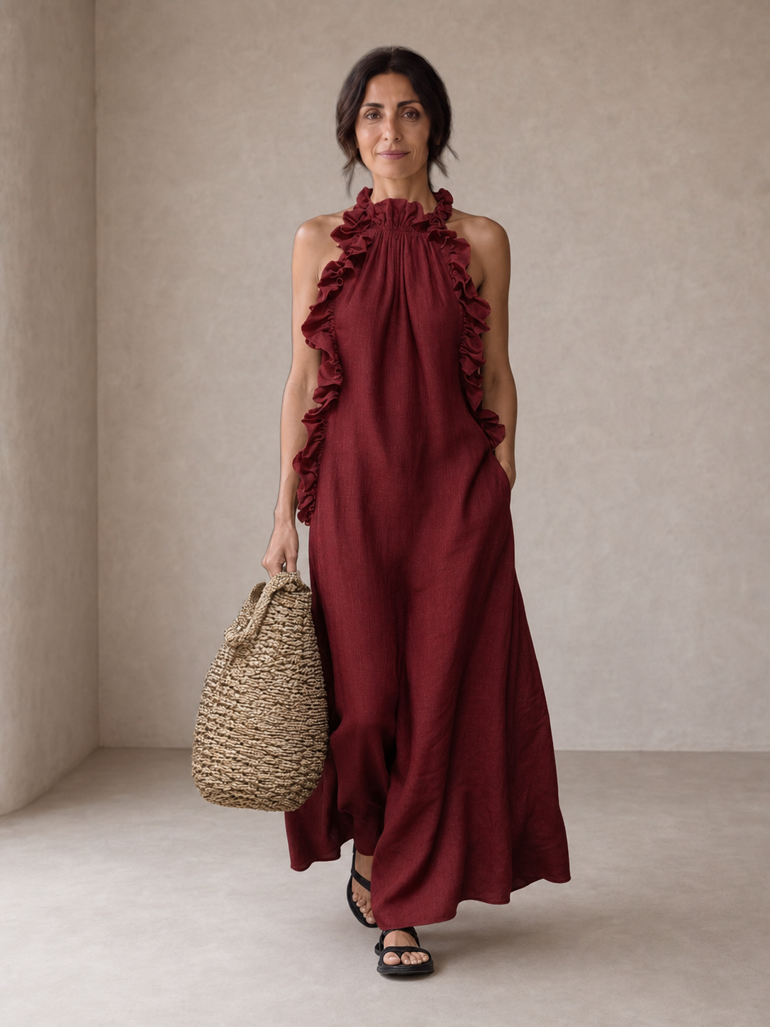 Lua | Abito Maxi con Tasche