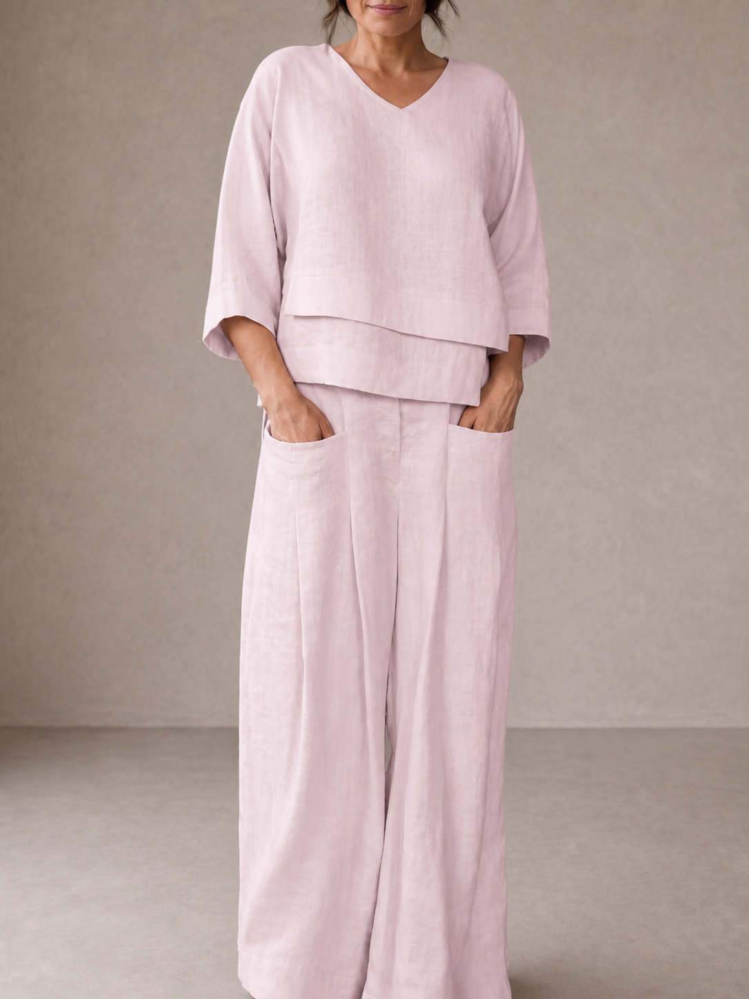 Renaya | Completo casual in cotone e lino