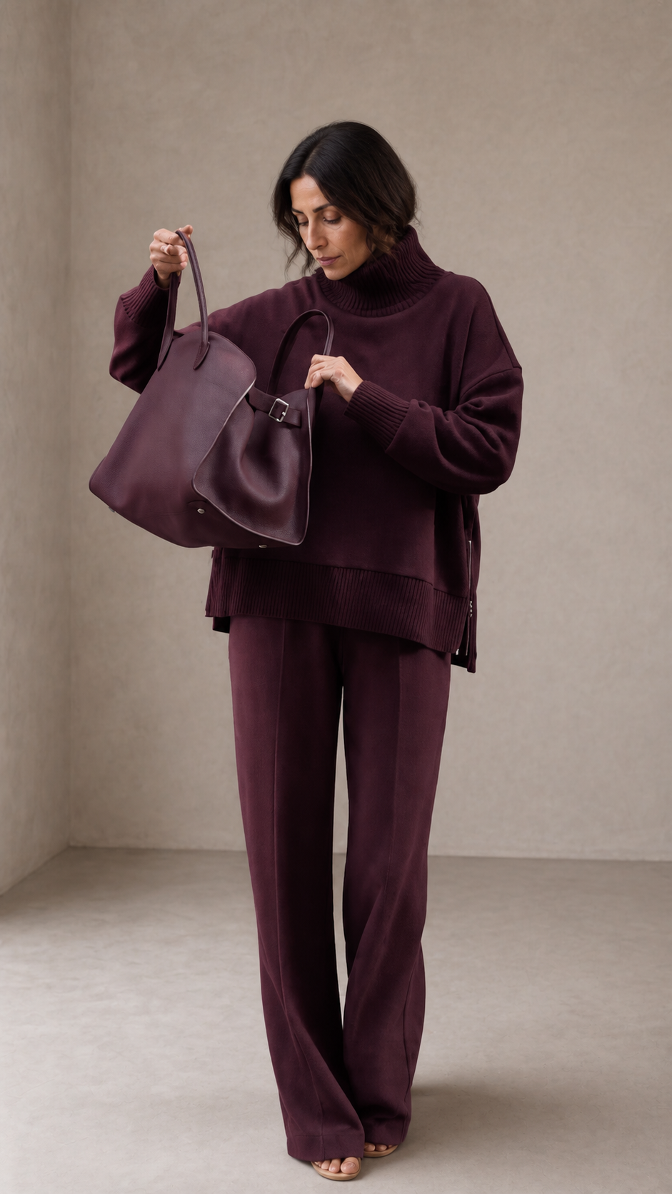 Valentina | Set in Maglia con Felpa Morbida e Pantaloni Eleganti