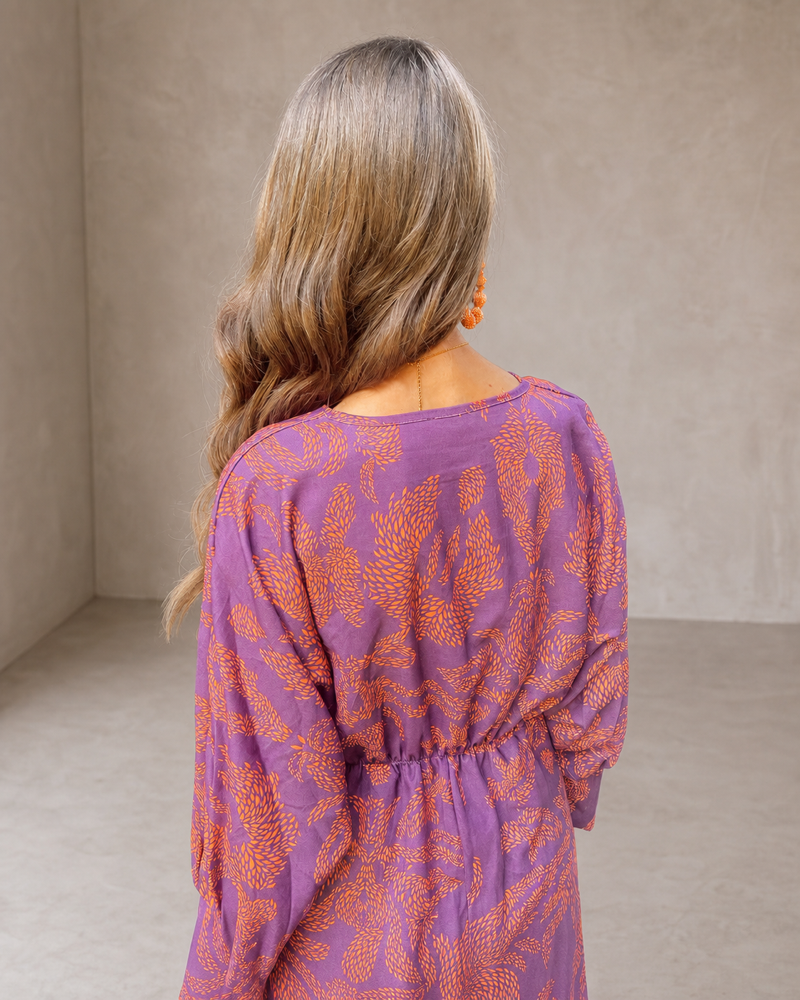 Celeste | Abito Midi Eleganza Fiorita