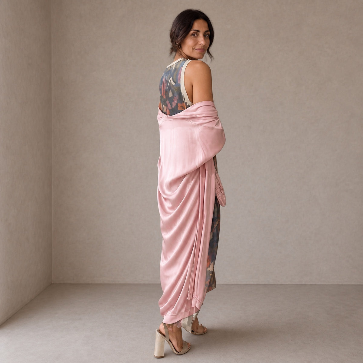 Elveria | Abito maxi con cardigan