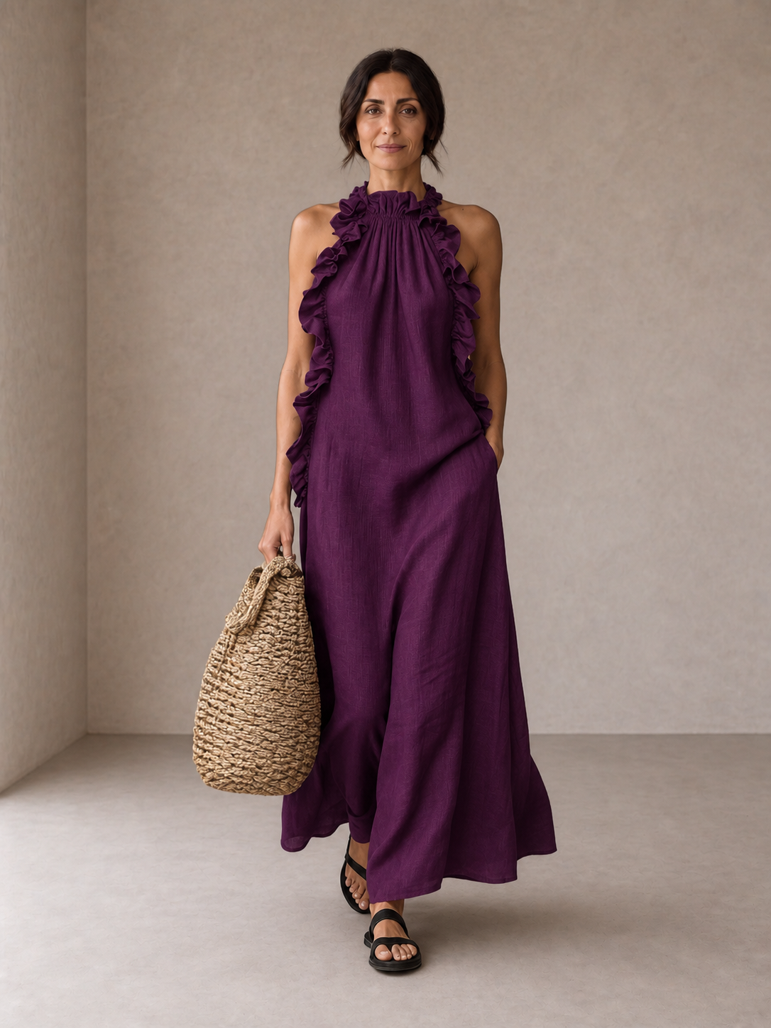 Lua | Abito Maxi con Tasche
