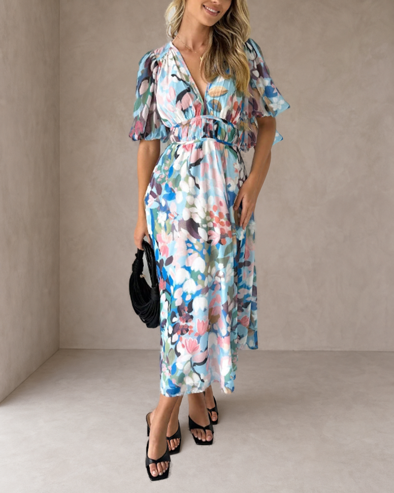 Celine | Abito Femminile con Motivo Floreale