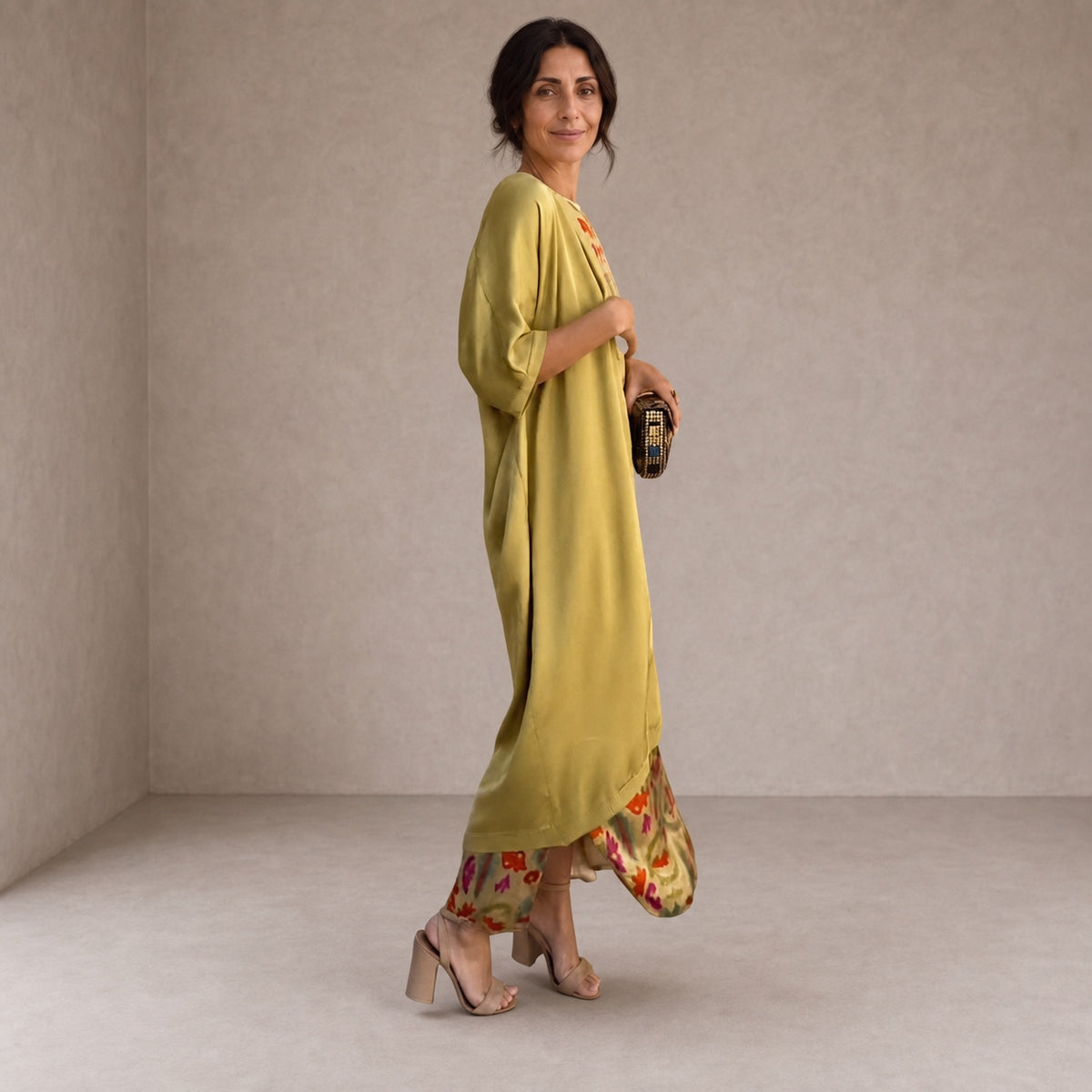 Elveria | Abito maxi con cardigan