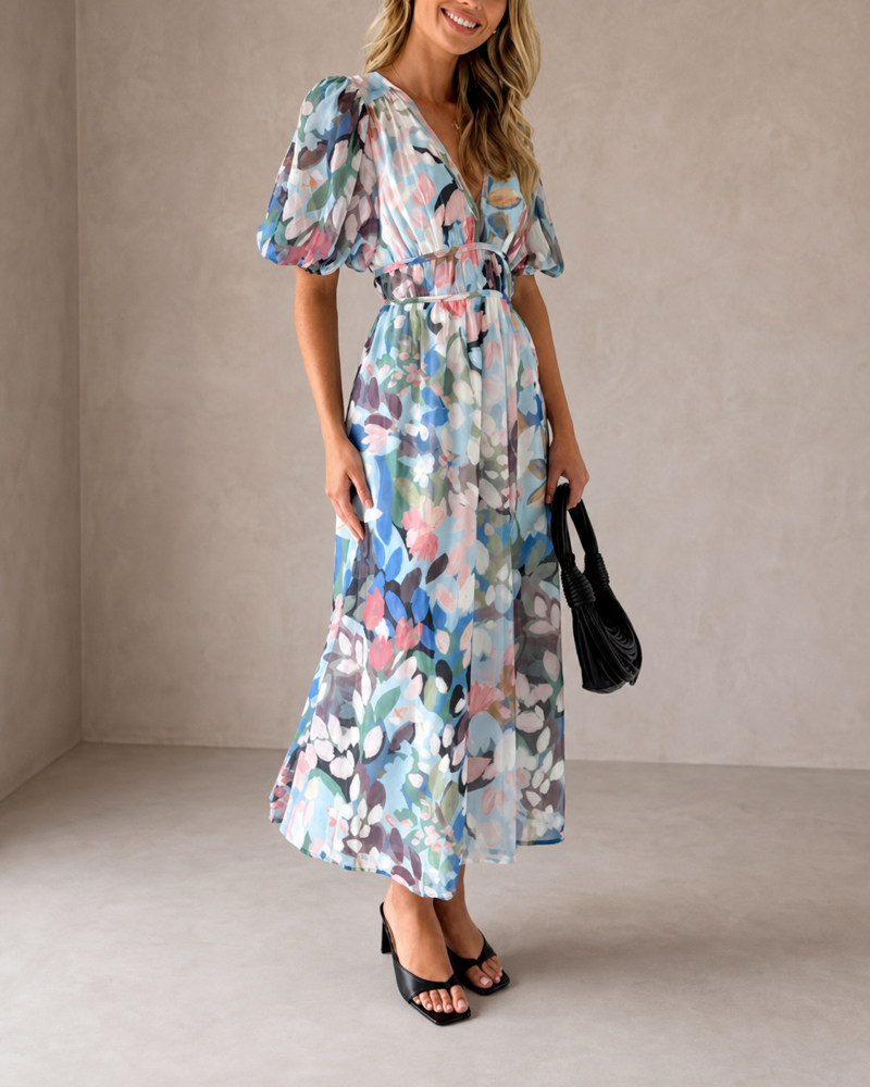 Celine | Abito Femminile con Motivo Floreale
