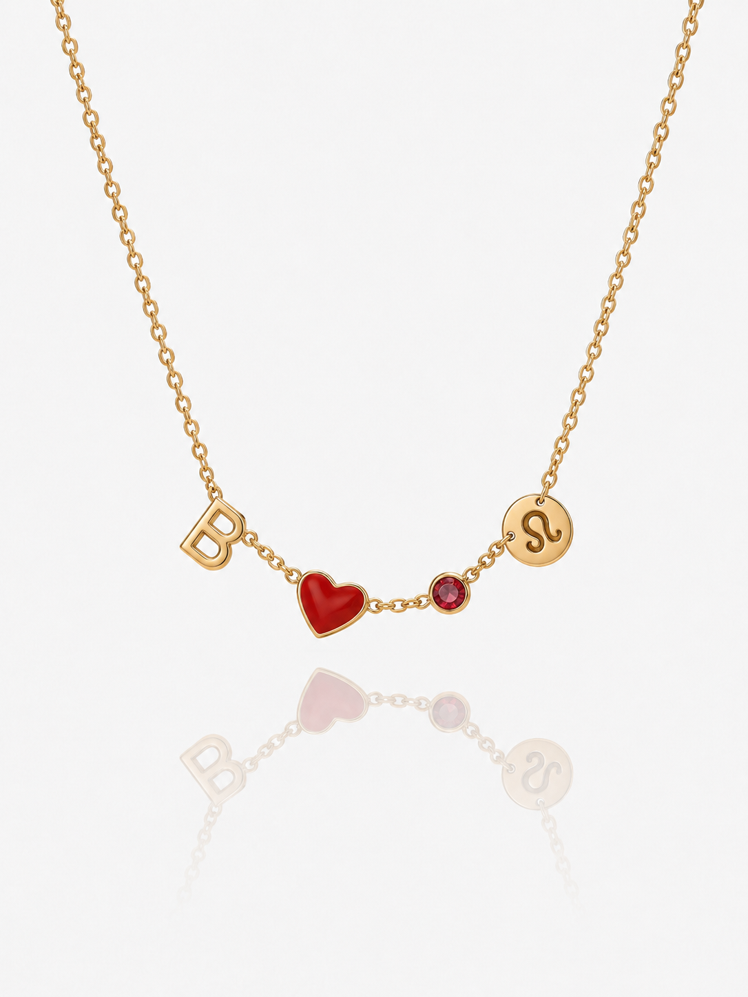Alina | Collana con Iniziale a Forma di Cuore