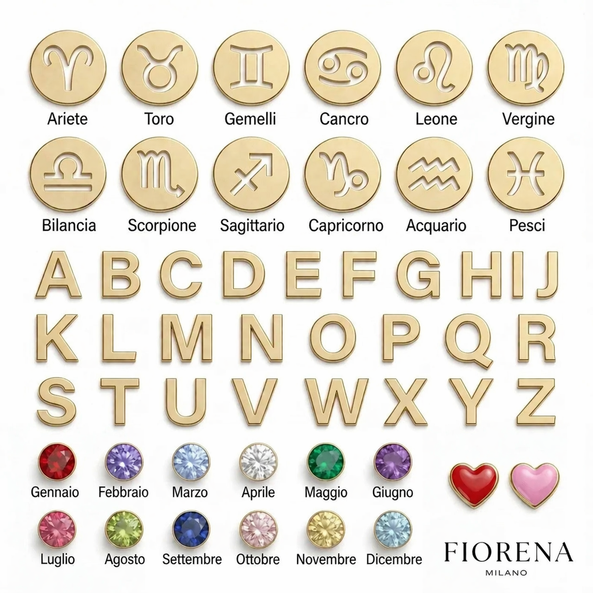Alina | Collana con Iniziale a Forma di Cuore